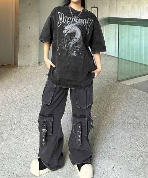 ベルトデザインカーゴパンツ（デニムパンツ）｜KsG
