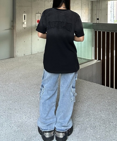 KsG(ケーエスジー)の「ベルトデザインカーゴパンツ(デニムパンツ・レディース・ブラック/ブルー・SMALL/MEDIUM/LARGE)」の17枚目の写真