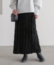 n'OrLABEL | 『フリンジニットナロースカート』(スカート)