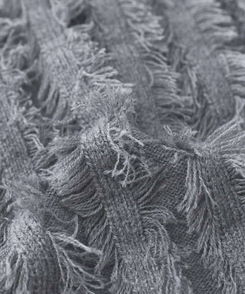 n'OrLABEL（ノアールレーベル）の「『フリンジニットナロースカート』（スカート・レディース・グレー/ブラック・2/1）」の18枚目の写真