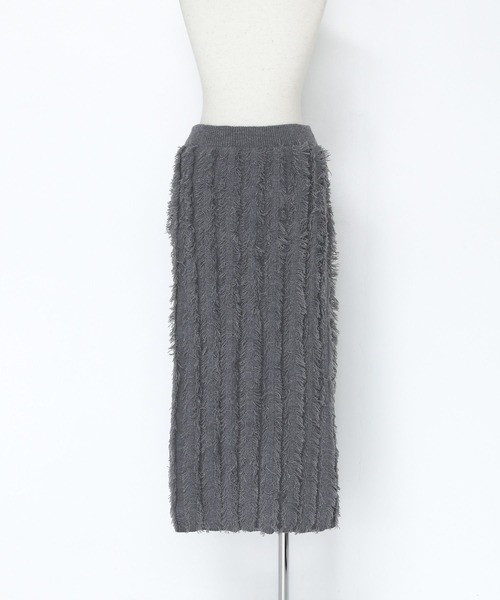 n'OrLABEL（ノアールレーベル）の「『フリンジニットナロースカート』（スカート・レディース・グレー/ブラック・2/1）」の21枚目の写真