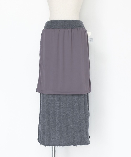 n'OrLABEL（ノアールレーベル）の「『フリンジニットナロースカート』（スカート・レディース・グレー/ブラック・2/1）」の15枚目の写真
