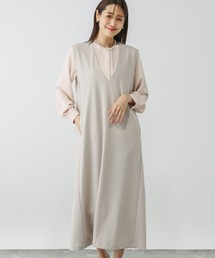 GLOBAL WORK | スゴラクストレッチVネックジャンスカ/133616(ジャンパースカート)