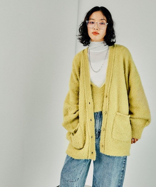 セール】5ゲージシャギーBIGカーディガン 213039（カーディガン/ボレロ