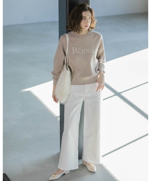 OPAQUE.CLIP（オペークドットクリップ）の「《SS-LLsize》ストレッチバギーデニム【洗濯機洗い可】（デニムパンツ・レディース・ネイビー/ホワイト/ブルー・38/40/36/34/42）」の16枚目の写真