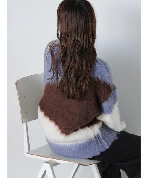 ehka sopo（エヘカソポ）の「ニュアンス柄ニット（ニット/セーター・レディース・モカ/グレー/オフホワイト/ブルー・F）」の6枚目の写真