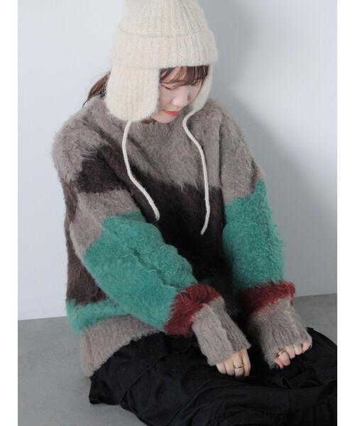 ehka sopo（エヘカソポ）の「ニュアンス柄ニット（ニット/セーター・レディース・モカ/グレー/オフホワイト/ブルー・F）」の11枚目の写真