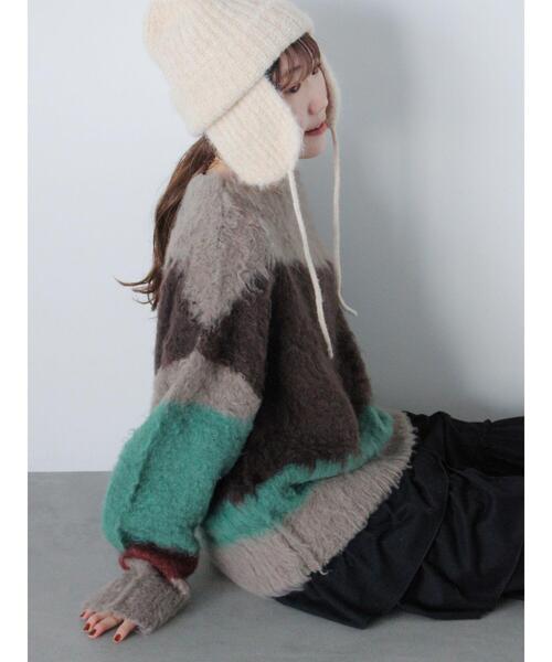 ehka sopo（エヘカソポ）の「ニュアンス柄ニット（ニット/セーター・レディース・モカ/グレー/オフホワイト/ブルー・F）」の12枚目の写真