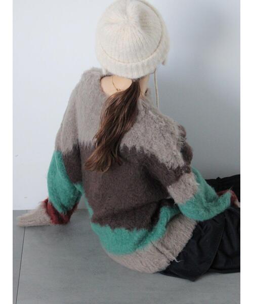 ehka sopo（エヘカソポ）の「ニュアンス柄ニット（ニット/セーター・レディース・モカ/グレー/オフホワイト/ブルー・F）」の13枚目の写真