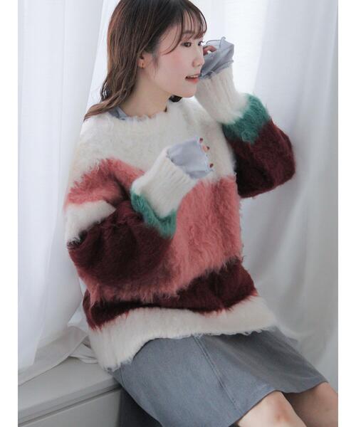 ehka sopo（エヘカソポ）の「ニュアンス柄ニット（ニット/セーター・レディース・モカ/グレー/オフホワイト/ブルー・F）」の18枚目の写真