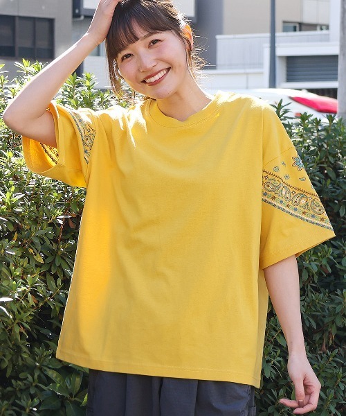 バンダナスリーブ刺繍Tシャツ（Tシャツ/カットソー）｜チチカカ