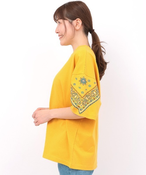チチカカ（チチカカ）の「バンダナスリーブ刺繍Ｔシャツ（Tシャツ/カットソー・レディース・ホワイト/ブラック/イエロー・FREE）」の20枚目の写真