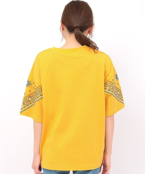 チチカカ（チチカカ）の「バンダナスリーブ刺繍Ｔシャツ（Tシャツ/カットソー・レディース・ホワイト/ブラック/イエロー・FREE）」の21枚目の写真