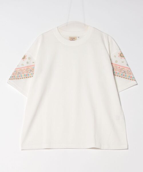 バンダナスリーブ刺繍Tシャツ / Tシャツ・カットソー