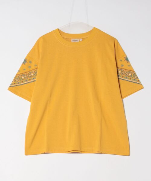 チチカカ（チチカカ）の「バンダナスリーブ刺繍Ｔシャツ（Tシャツ/カットソー・レディース・ホワイト/ブラック/イエロー・FREE）」の12枚目の写真