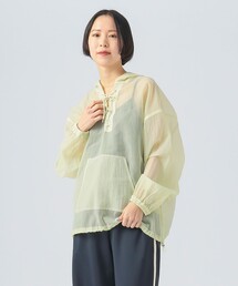 マルチサイズ ブラウス シャツ シアーオーバーキーアノラックシャツ レディース ブラウス シャツ シアーオーバーキーアノラックシャツ