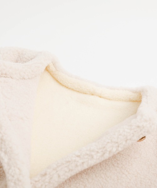 URBAN CHERRY（アーバンチェリー）の「ノーカラーボアジャケット（ブルゾン・キッズ・ホワイト・110cm/120cm/130cm）」の11枚目の写真