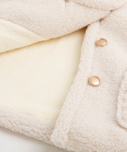 URBAN CHERRY（アーバンチェリー）の「ノーカラーボアジャケット（ブルゾン・キッズ・ホワイト・110cm/120cm/130cm）」の14枚目の写真