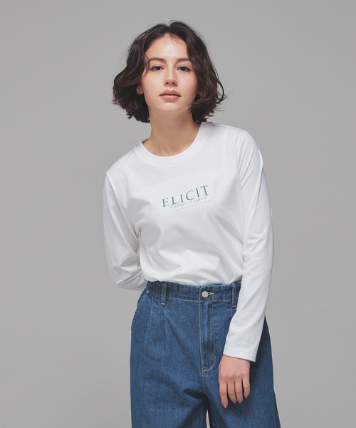 GLACIER lusso(グラシアルッソ)の「ロゴプリントTシャツ(Tシャツ/カットソー・レディース・ホワイト×グリーン/ブラック/ブルー/ホワイト・L/LL/M/S)」の2枚目の写真