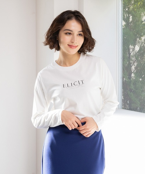 GLACIER lusso(グラシアルッソ)の「ロゴプリントTシャツ(Tシャツ/カットソー・レディース・ホワイト×グリーン/ブラック/ブルー/ホワイト・L/LL/M/S)」の7枚目の写真
