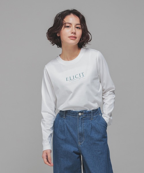 GLACIER lusso(グラシアルッソ)の「ロゴプリントTシャツ(Tシャツ/カットソー・レディース・ホワイト×グリーン/ブラック/ブルー/ホワイト・L/LL/M/S)」の14枚目の写真