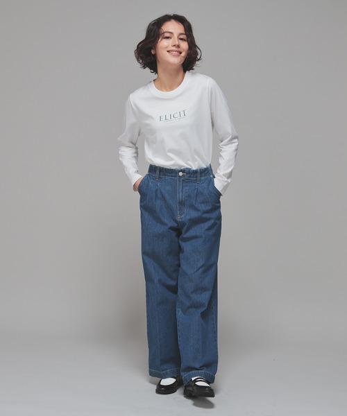 GLACIER lusso(グラシアルッソ)の「ロゴプリントTシャツ(Tシャツ/カットソー・レディース・ホワイト×グリーン/ブラック/ブルー/ホワイト・L/LL/M/S)」の13枚目の写真