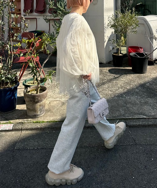 Alley Tokyo(アリートーキョー)の「プリントスエパン(スウェットパンツ・レディース・オートミール・FREE)」の4枚目の写真