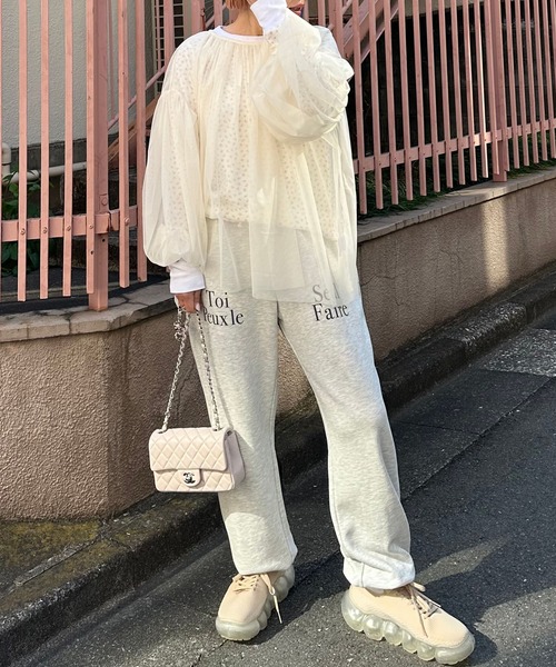 Alley Tokyo(アリートーキョー)の「プリントスエパン(スウェットパンツ・レディース・オートミール・FREE)」の7枚目の写真