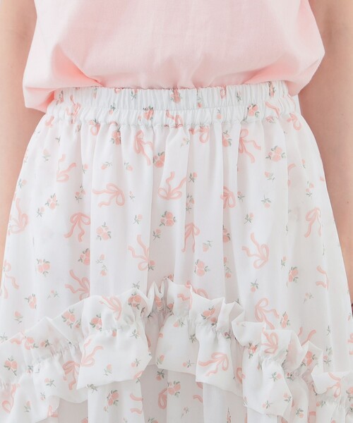 CAROLINA GLASER（カロリナ グレイサー）の「フラワーリボン スカート（スカート・レディース・ピンク/サックスブルー・MEDIUM/SMALL）」の22枚目の写真