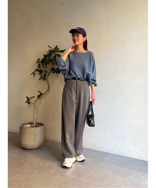 Chez toi(シェトワ)の「横リブドルマンプルオーバー(ニット/セーター・レディース・ブラック/ピンク/ブルー/アイボリー・FREE)」の11枚目の写真