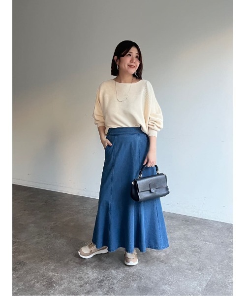Chez toi(シェトワ)の「横リブドルマンプルオーバー(ニット/セーター・レディース・ブラック/ピンク/ブルー/アイボリー・FREE)」の6枚目の写真