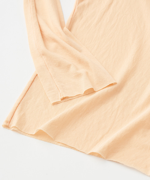 UNFIL(アンフィル)の「unfil アンフィル / twisted cotton sheer jersey long sleeve Tee ツイストコットンシアージャージーロングスリーブTシャツ / WVSP-UW113(Tシャツ/カットソー・レディース・ライトピンク/ライトブルー/ネイビー・1)」の8枚目の写真