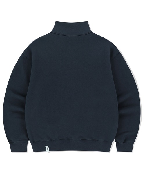 MAHAGRID(マハグリッド)の「『mahagrid/マハグリッド』 ARCH LOGO APPLIQUE HALF ZIP-UP SWEATSHIRT/アーチロゴアプリケーハーフZIPUPスウェット(スウェット・レディース・ライトグレー/ネイビー/パープル・M/L)」の14枚目の写真