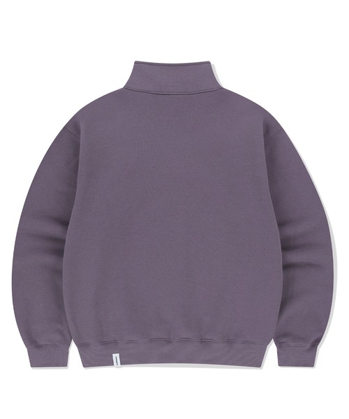 MAHAGRID(マハグリッド)の「『mahagrid/マハグリッド』 ARCH LOGO APPLIQUE HALF ZIP-UP SWEATSHIRT/アーチロゴアプリケーハーフZIPUPスウェット(スウェット・レディース・ライトグレー/ネイビー/パープル・M/L)」の21枚目の写真