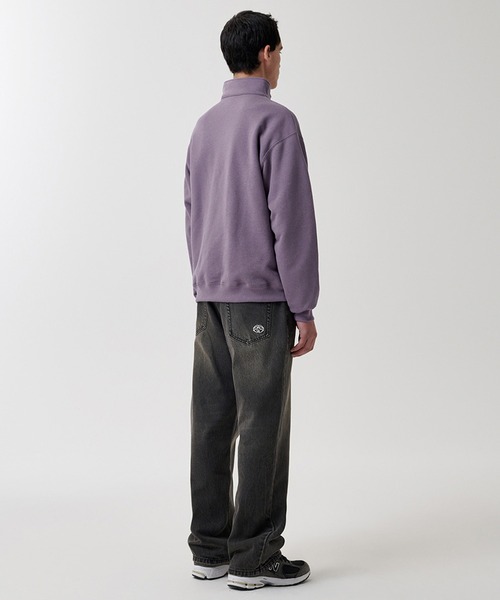 MAHAGRID(マハグリッド)の「『mahagrid/マハグリッド』 ARCH LOGO APPLIQUE HALF ZIP-UP SWEATSHIRT/アーチロゴアプリケーハーフZIPUPスウェット(スウェット・レディース・ライトグレー/ネイビー/パープル・M/L)」の20枚目の写真