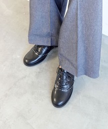 Daniella&GEMMA（ダニエラアンドジェマ）の「マイクロスタッズレースアップシューズ（ローファー）」