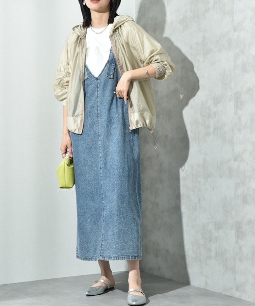 INTERPLANET(インタープラネット)の「ベルトデニムジャンスカ(ワンピース・レディース・ブルー/ブラック・FREE)」の3枚目の写真