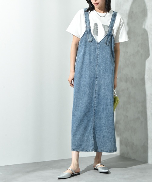 INTERPLANET(インタープラネット)の「ベルトデニムジャンスカ(ワンピース・レディース・ブルー/ブラック・FREE)」の8枚目の写真