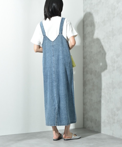 INTERPLANET(インタープラネット)の「ベルトデニムジャンスカ(ワンピース・レディース・ブルー/ブラック・FREE)」の6枚目の写真