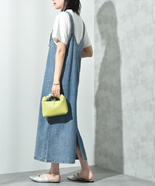 INTERPLANET(インタープラネット)の「ベルトデニムジャンスカ(ワンピース・レディース・ブルー/ブラック・FREE)」の5枚目の写真