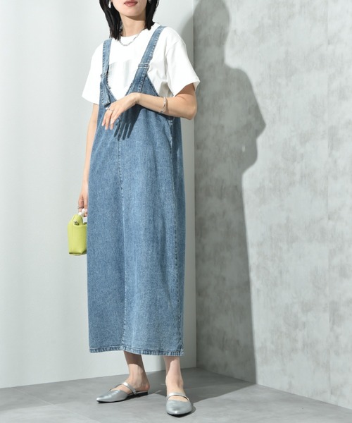 INTERPLANET(インタープラネット)の「ベルトデニムジャンスカ(ワンピース・レディース・ブルー/ブラック・FREE)」の9枚目の写真