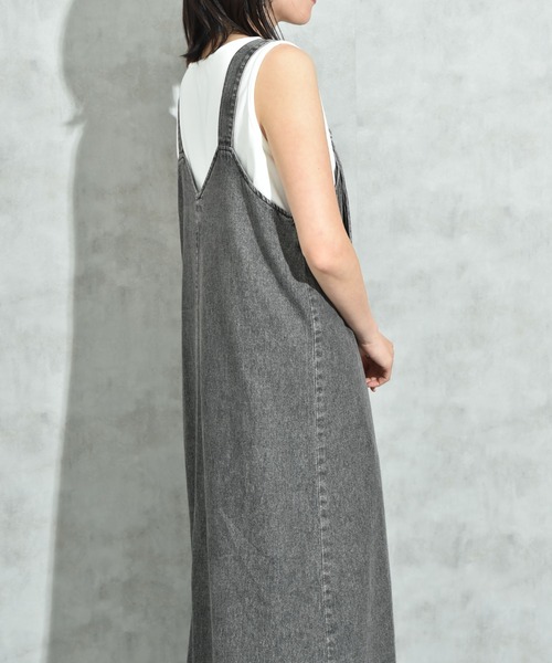 INTERPLANET(インタープラネット)の「ベルトデニムジャンスカ(ワンピース・レディース・ブルー/ブラック・FREE)」の17枚目の写真