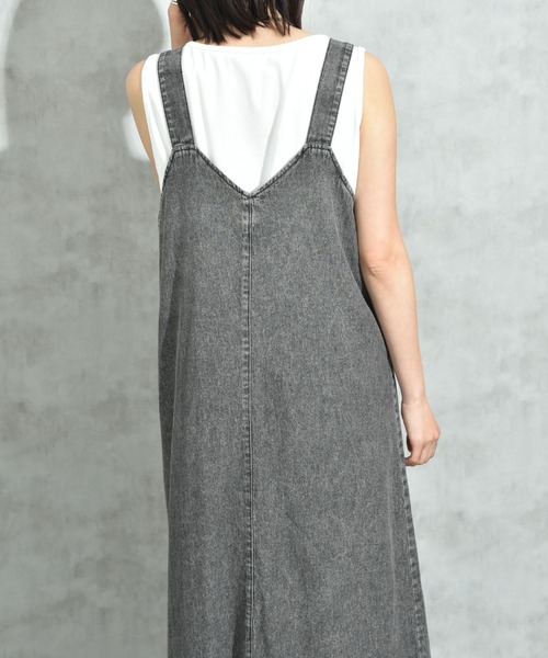 INTERPLANET(インタープラネット)の「ベルトデニムジャンスカ(ワンピース・レディース・ブルー/ブラック・FREE)」の18枚目の写真