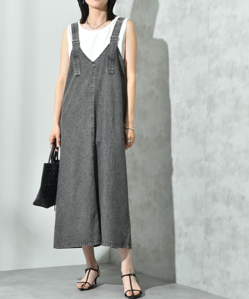 INTERPLANET(インタープラネット)の「ベルトデニムジャンスカ(ワンピース・レディース・ブルー/ブラック・FREE)」の14枚目の写真