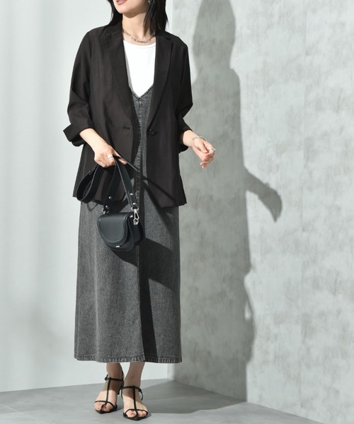 INTERPLANET(インタープラネット)の「ベルトデニムジャンスカ(ワンピース・レディース・ブルー/ブラック・FREE)」の15枚目の写真