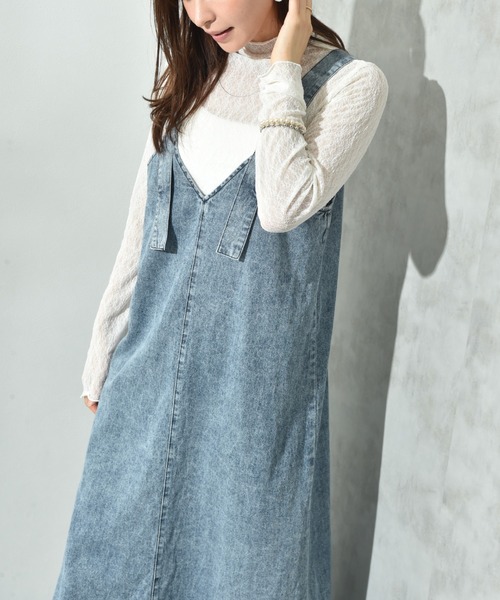 INTERPLANET(インタープラネット)の「ベルトデニムジャンスカ(ワンピース・レディース・ブルー/ブラック・FREE)」の22枚目の写真