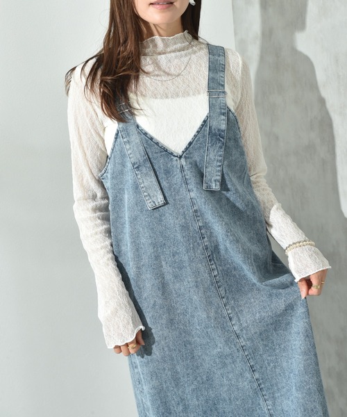 INTERPLANET(インタープラネット)の「ベルトデニムジャンスカ(ワンピース・レディース・ブルー/ブラック・FREE)」の21枚目の写真