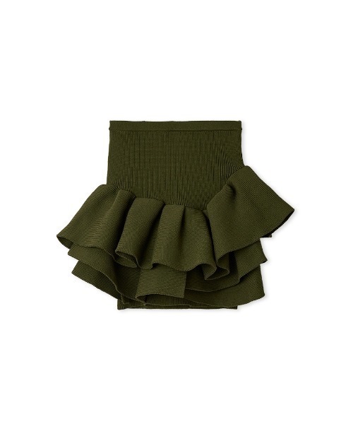 モールニットベアトップ ラッフルニットベアトップ（ニット/セーター）｜styling