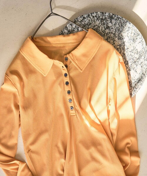 セール】限定展開 シアー コンパクト ポロニット プルオーバー