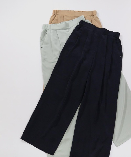 STUDIO PICONE（スタジオピッコーネ）の「冷感速乾ソフトワイドパンツ（その他パンツ・レディース・ライトグリーン/キャメル/ネイビー・LL/L/M）」の18枚目の写真